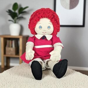 Vintage Little Orphan Annie Plush Doll: 17 Inch Collectible Rag Doll